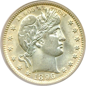 image for: 1896 25c ICG MS61