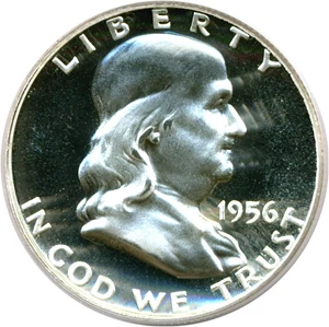 image for: 1956 50c Type 2 PCGS Proof 68 Cameo