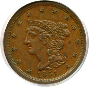 image for: 1851 1/2c PCGS AU53