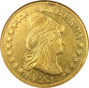 image for: 1795 $10 13 Leaves NGC AU55