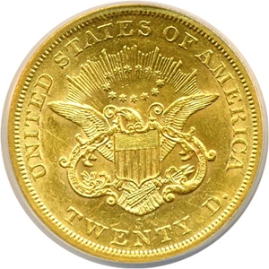 image for: 1855-S $20 NCS AU Details (Scratched)