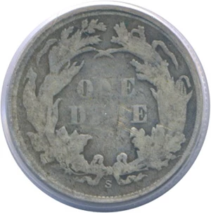 image for: 1870-S 10c PCGS VG-8