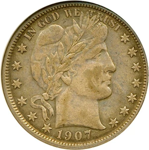 image for: 1907-O 50c ANACS AU50