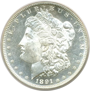 image for: 1891-S $1 PCGS MS64