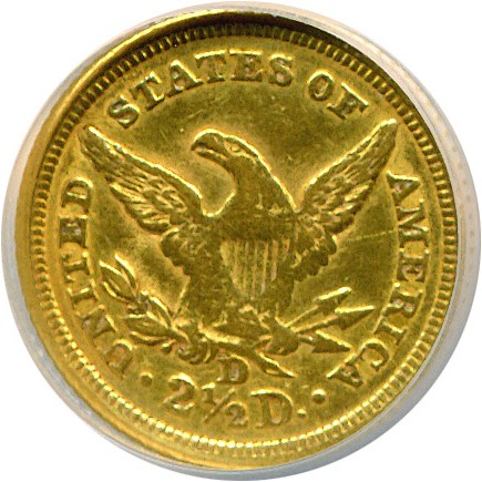 image for: 1844-D $2 1/2  NCS AU Details (Improperly Cleaned) 