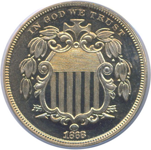 image for: 1868 5c  PCGS Proof 65 Cameo