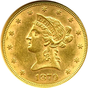 image for: 1879 $10 NGC MS61