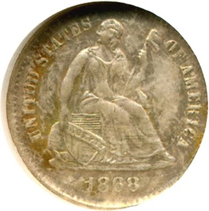 image for: 1868-S H10c NGC MS65