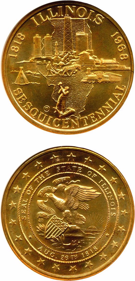 image for: 1968 IL SC$1 State Industries NGC MS63 