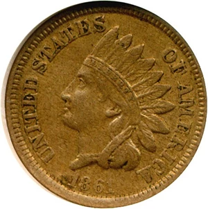 image for: 1861 1c NGC AU50
