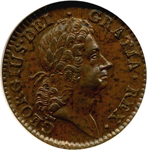 image for: 1723 1/2 P Hibernia NGC MS64 BN
