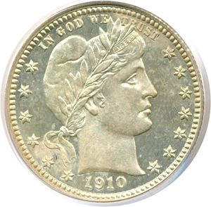 image for: 1910 25c PCGS Proof 64 Cameo