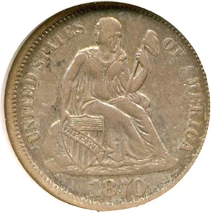 image for: 1870-S 10c NGC XF45