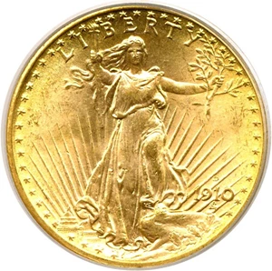 image for: 1910-D $20 PCGS MS66