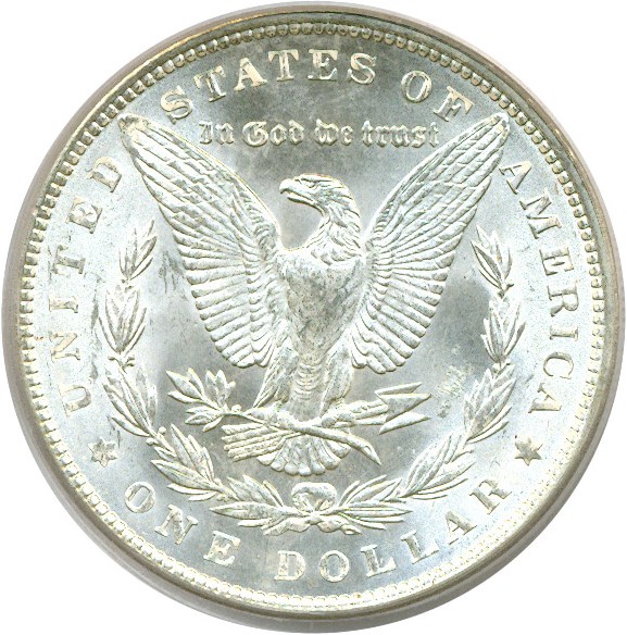 image for: Hot 50 VAM: 1889 $1 VAM 16  Doubled Ear PCGS MS65