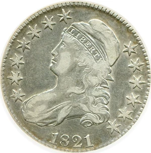 image for: 1821 50c DGS VF30 (Cleaned)