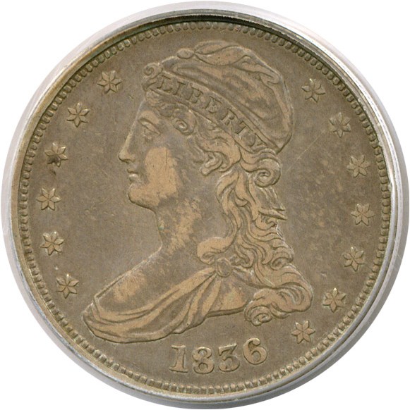 image for: 1836 50c Reeded Edge PCGS VF35 