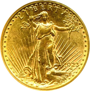 image for: 1923 $20 DGS AU58 (Edge Damage, Scratched)