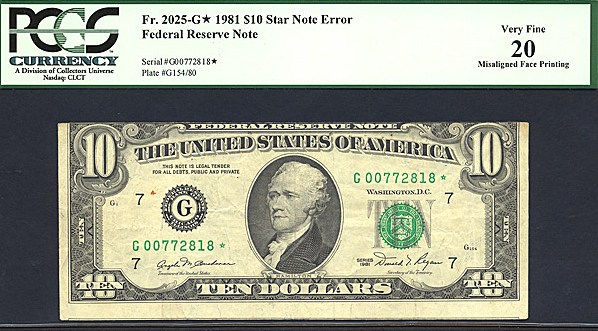 1981 $10 (Fr. 2025G)