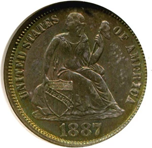 image for: 1887-S 10c NGC MS64