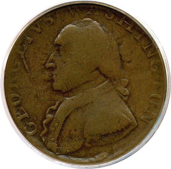 image for: 1795 1/2 P North Wales, Pl Edge PCGS VF30 BN