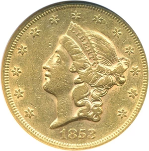 image for: 1853 $20 NGC AU53
