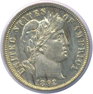 image for: 1892-O 10c PCGS MS63