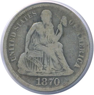 image for: 1870-S 10c PCGS VG-8