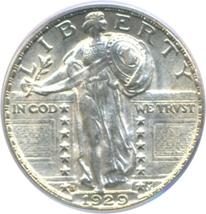 image for: 1929-S 25c PCGS AU58 FH