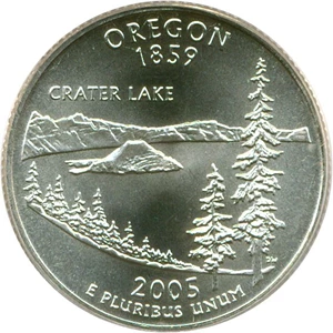 image for: 2005-P 25c Oregon - Satin Finish PCGS MS68