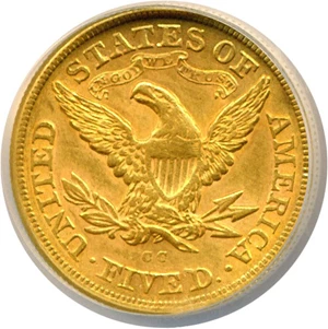 image for: 1872-CC $5 NCS AU Details (Improperly Cleaned)