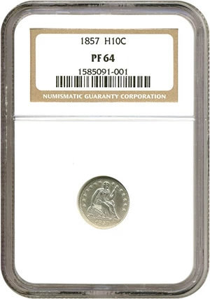 image for: 1857 H10c NGC Proof 64