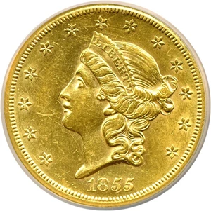 image for: 1855-S $20 NCS AU Details (Scratched)