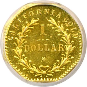 image for: Cal Gold: 1876/5 $1 NGC MS65PL (BG-1128)