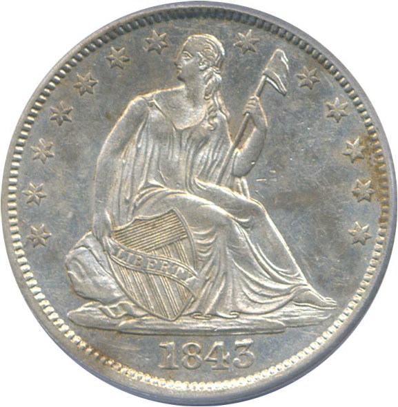 image for: 1843-O 50c  PCGS AU55 
