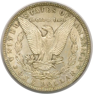 image for: Top 100 VAM: 1891 $1 VAM 2 Doubled Ear PCGS MS64