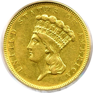 image for: 1854-O $3 PCGS AU53