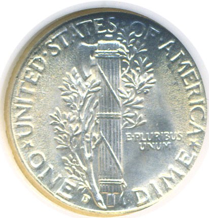 image for: 1944-D 10c  NGC MS67 