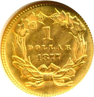 image for: 1877 G$1 NGC MS67 *Star*