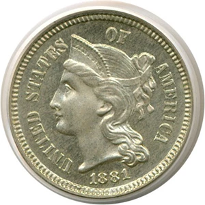 image for: 1881 3cN PCGS/CAC Proof 65