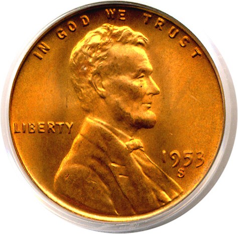 1953 S Lincoln Penny Wheat Reverse RD Coin Pricing Guide | The