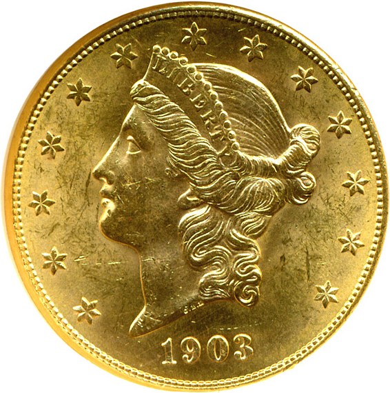 image for: 1903-S $20  NGC MS63