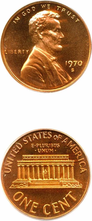image for: 1970-S 1c Small Date PCGS Proof 69 RD
