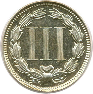 image for: 1869 3cN PCGS Proof 64 Cameo