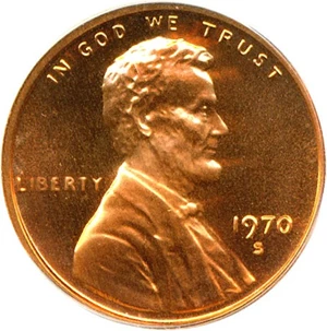 image for: 1970-S 1c Small Date PCGS Proof 69 RD