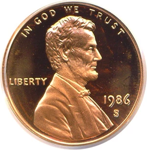 image for: 1986-S 1c PCGS Proof 69 RD DCameo