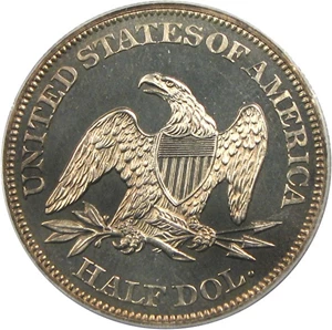 image for: 1861 50c PCGS Proof 64 Cameo