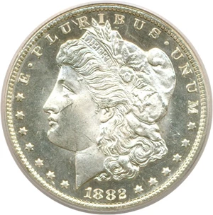 image for: 1882-CC $1 PCGS MS64 DMPL