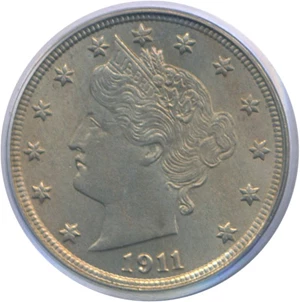 image for: 1911 5c PCGS MS65