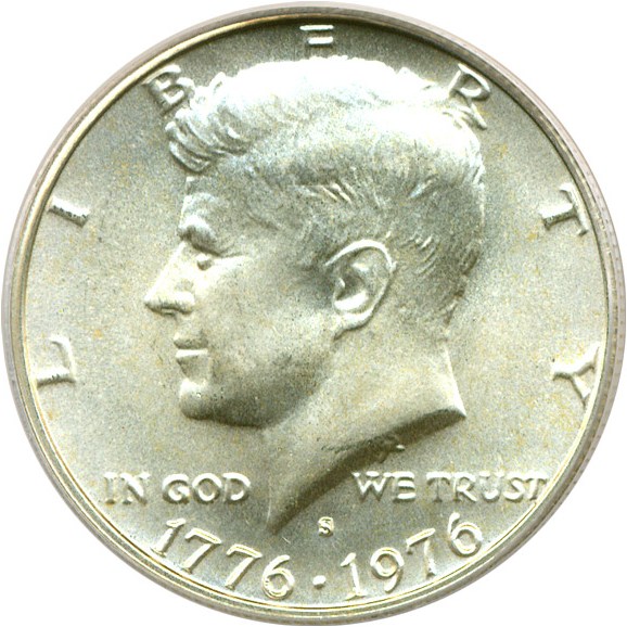 1976 S Kennedy Half Dollar Silver Mint State (MS) Pricing